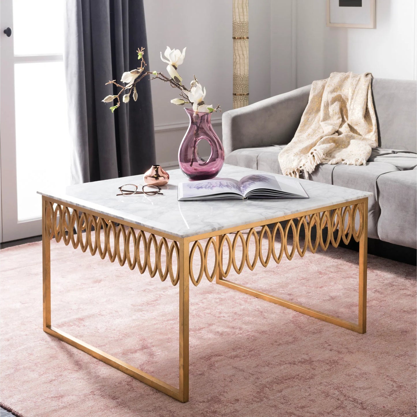 008 SI-2192623 | Lifestyle | Natalia Cocktail Table by Safavieh in gold. Made from unique in a unique style.