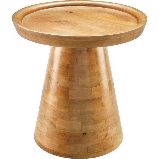 Amira End Table - 500579 by Surya in natural. Made from top: mango wood, base: mango wood in a modern style.