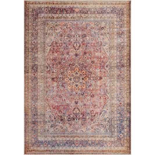 000 SI-2528323,SI-2528324 | Primary Silo | Amelie AML-2331 Rug by Livabliss in burnt orange, dark red, dark blue, mustard, light beige. Made from polyester in a unique style.