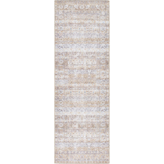 Amelie AML-2400 Rug by Livabliss in beige, light brown, cream, charcoal, dark brown, seafoam. Made from polyester in a unique style.
