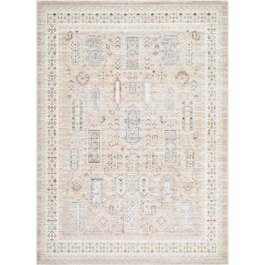 001 SI-2350311,SI-2350312,SI-2350313 | Primary Silo | Amir AMR-2300 Rug by Livabliss in beige, cream, light gray, medium gray, light brown, rose. Made from polypropylene, polyester in a unique style.