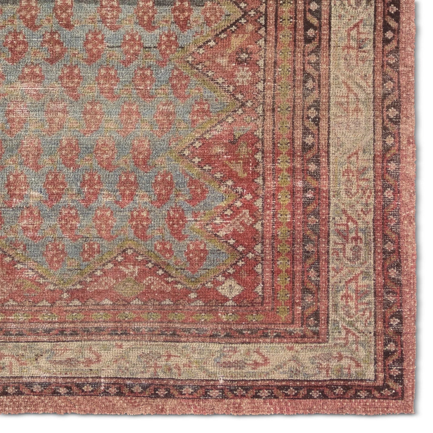 004 SI-2449304,SI-2449305,SI-2449306,SI-2449307,SI-2449308 | Closeup | Amata By House Sprucing AMT02 Rug by Jaipur Living in red, blue. Made from 100% pet yarn in a unique style.