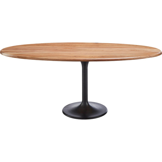 Anatalia Dining Table - 500572 by Surya in black, brown and natural, black. Made from top: acacia, base: metal in a modern style.