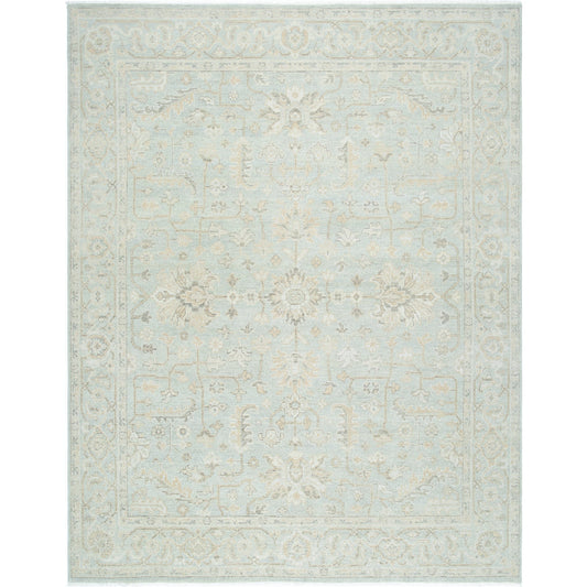 Anelka ANK-2300 Rug by Surya in pale sage, soft ivory, light taupe, misty gray. Made from wool in a unique style.