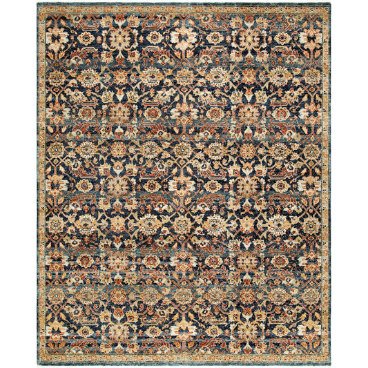 Anelka ANK-2307 Rug by Surya in navy, ivory, rust, gold, slate blue. Made from wool in a unique style.