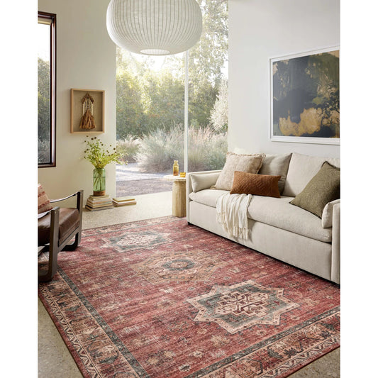 Anniston ANS-04 Rug by Loloi in spice, multi. Made from 100% polyester face in a unique style.