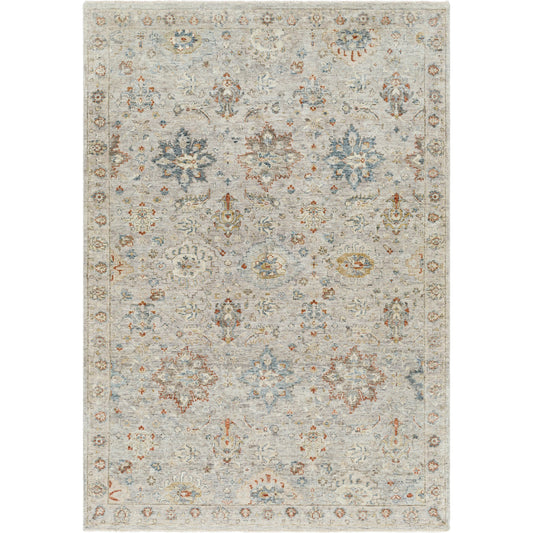 Anatolia Rug - 29818 by Surya in dark blue, rust, taupe, dark brown, charcoal, light beige. Made from 100% wool in a unique style.