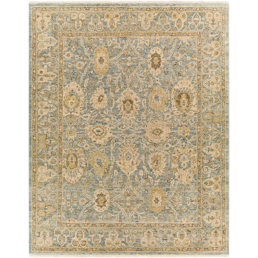 Anatolia Rug - 29820 by Surya in light sage, dark brown, light olive, light beige. Made from 100% wool in a unique style.