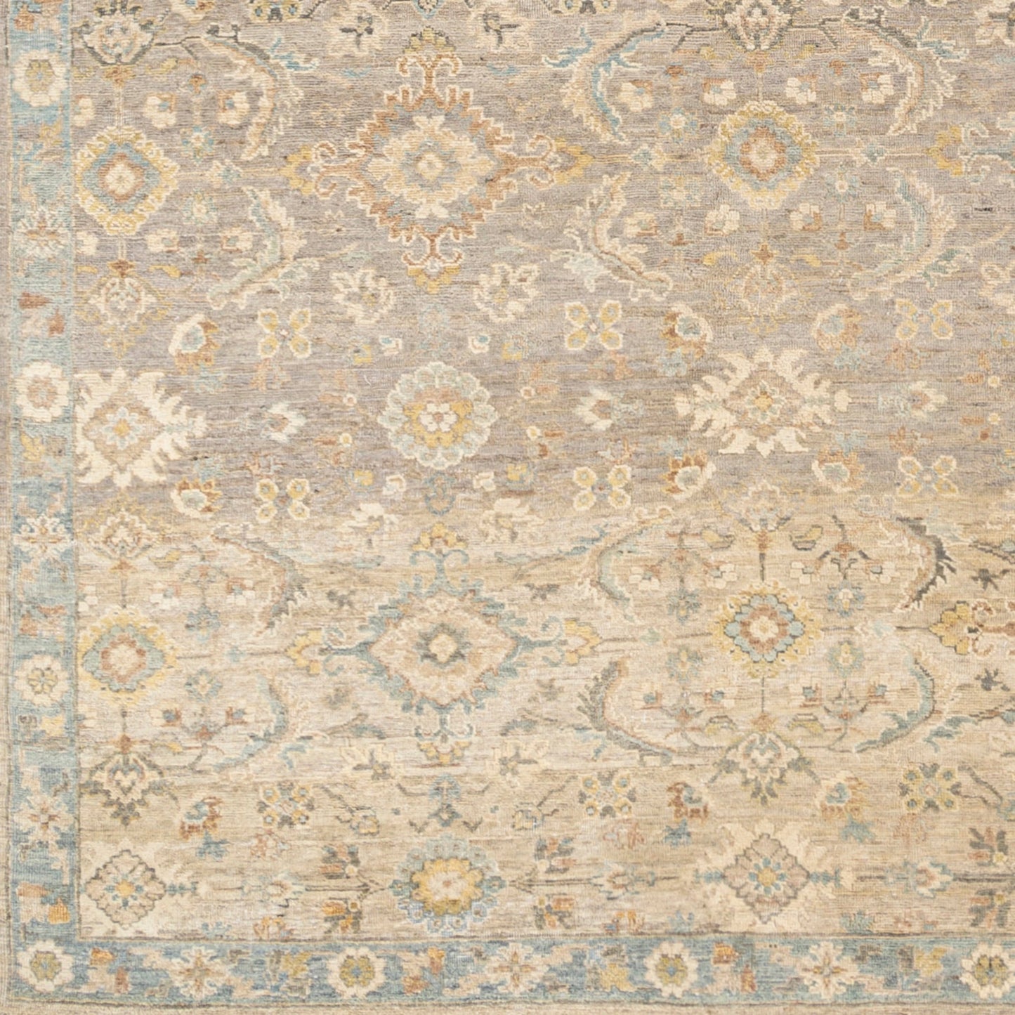 003 SI-1916643,SI-1916644,SI-1916645,SI-1916646,SI-1916647 | Closeup | Anatolia ANY-2308 Rug by Surya in light beige, tan, light brown, denim. Made from main: 100% wool in a modern style.