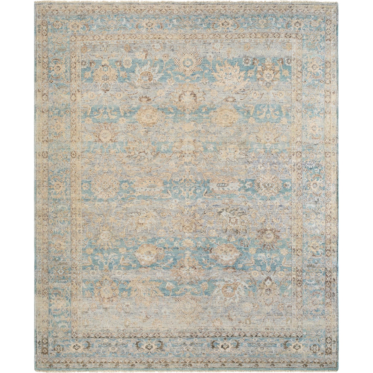 001 SI-2053319,SI-2053320,SI-2053321,SI-2053322,SI-2053323 | Primary Silo | Anatolia Rug - 496517 by Surya in sky blue, sandstone, ivory, taupe, slate gray. Made from face: 100% wool, warp: 100% cotton in a unique style.