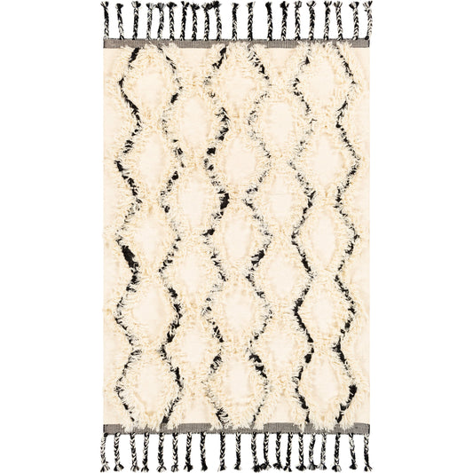 000 SR-755344,SR-755345,SR-755346,SR-755349 | Primary Silo | Apache APA-2300 Rug by Livabliss in cream, black. Made from 100% wool in a unique style.