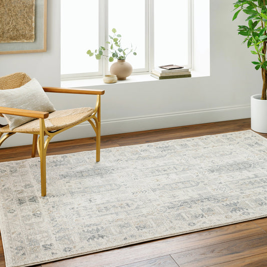 Alpharetta Rug - 494368 by Livabliss in cream, light beige, medium gray, charcoal, amber. Made from face: 100% polypropylene, warp: 100% polyester in a unique style.