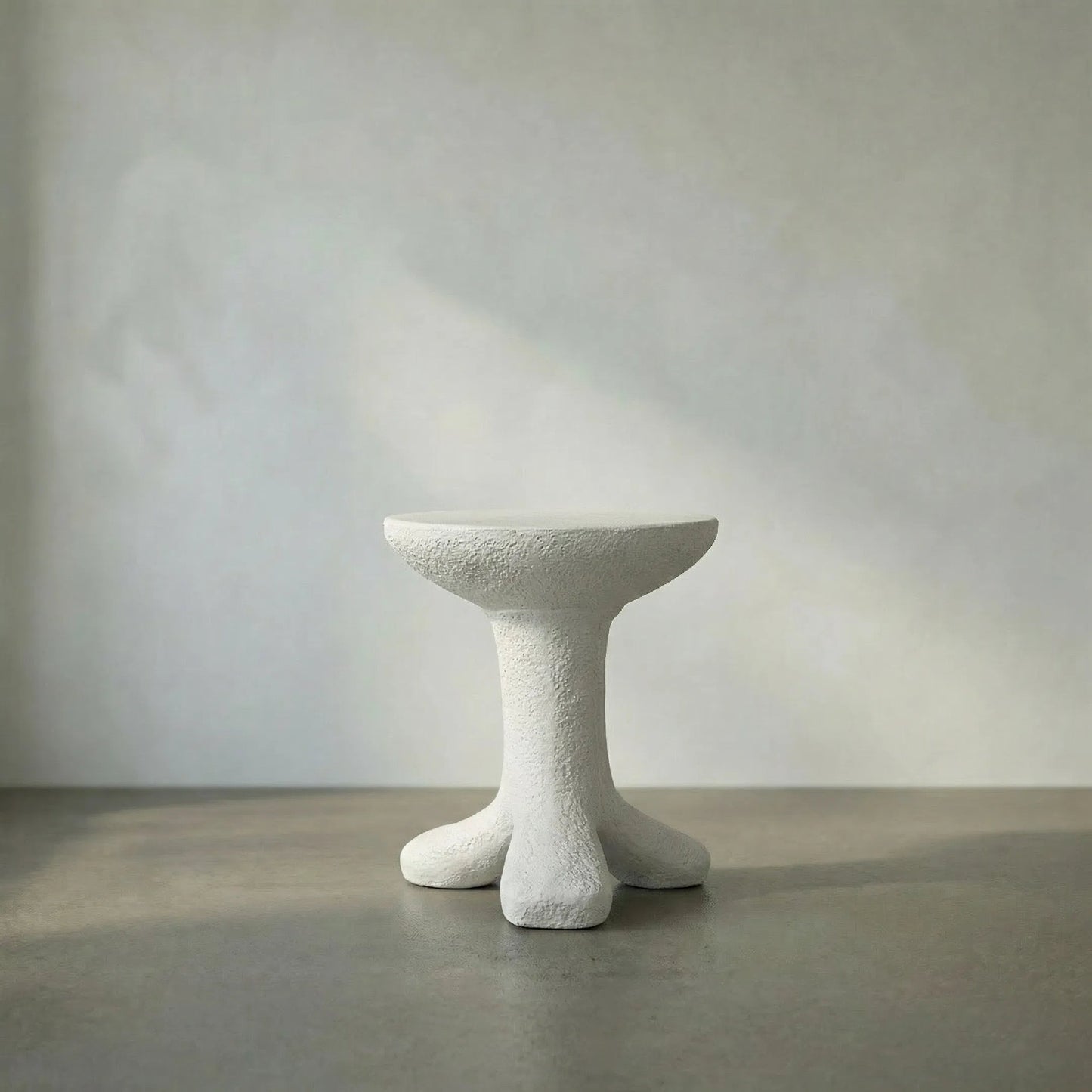 013 SR-783730 | Lifestyle | Laramy Side Table by Noir in white. Made from fiber cement in a modern style.