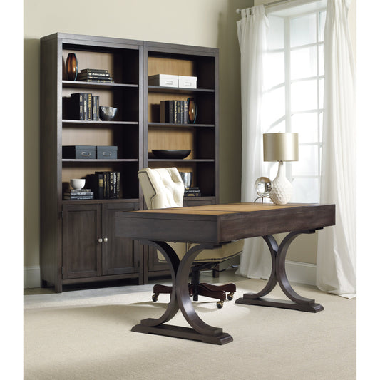 South Park Writing Desk by Hooker Furniture in dusky brown. Made from birch, maple veneers in a traditional style.