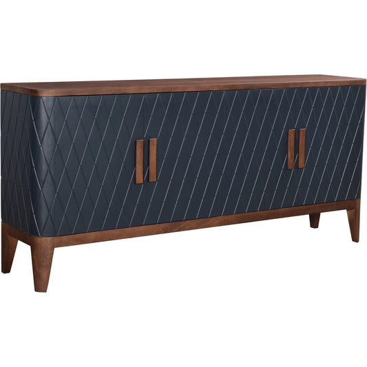 001 SI-2004245 | Additional Silo | Eden Sideboard by LH Imports in navy blue, medium teak. Made from mango hardwood; mdf in a traditional style.