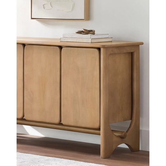 Arland Sideboard by Surya in brown. Made from mango wood in a transitional style.