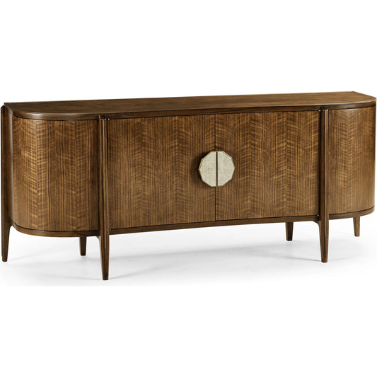 Toulouse Sideboard by Jonathan Charles in walnut. Made from walnut quarter figured veneer in a modern style.