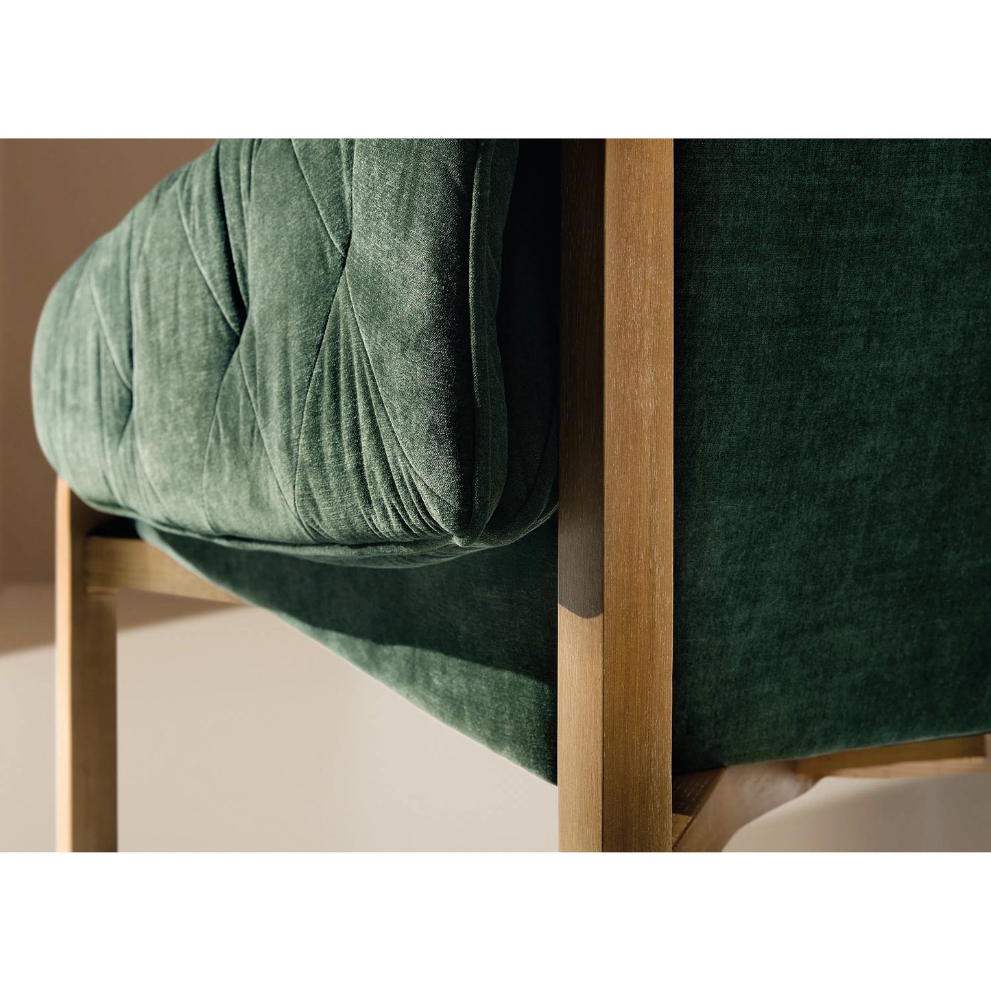 003 SI-2354024 | Closeup | Kerns Accent Chair by Hooker Furniture in ansel rain forest and light pecan. Made from fabric in a modern style.