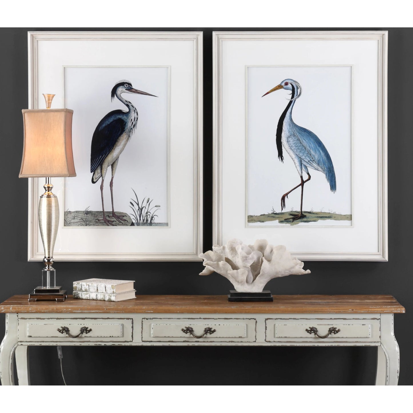 002 S-253995 | Lifestyle | Shore Birds Framed Prints (Set of 2) by Uttermost in multi. Made from pine, glass in a coastal style.