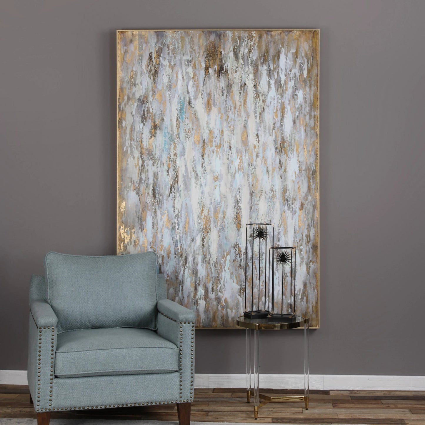 002 S-253936 | Lifestyle | Bright Morning Abstract Art by Uttermost in multi. Made from firwood, fiber canvas in a modern style.