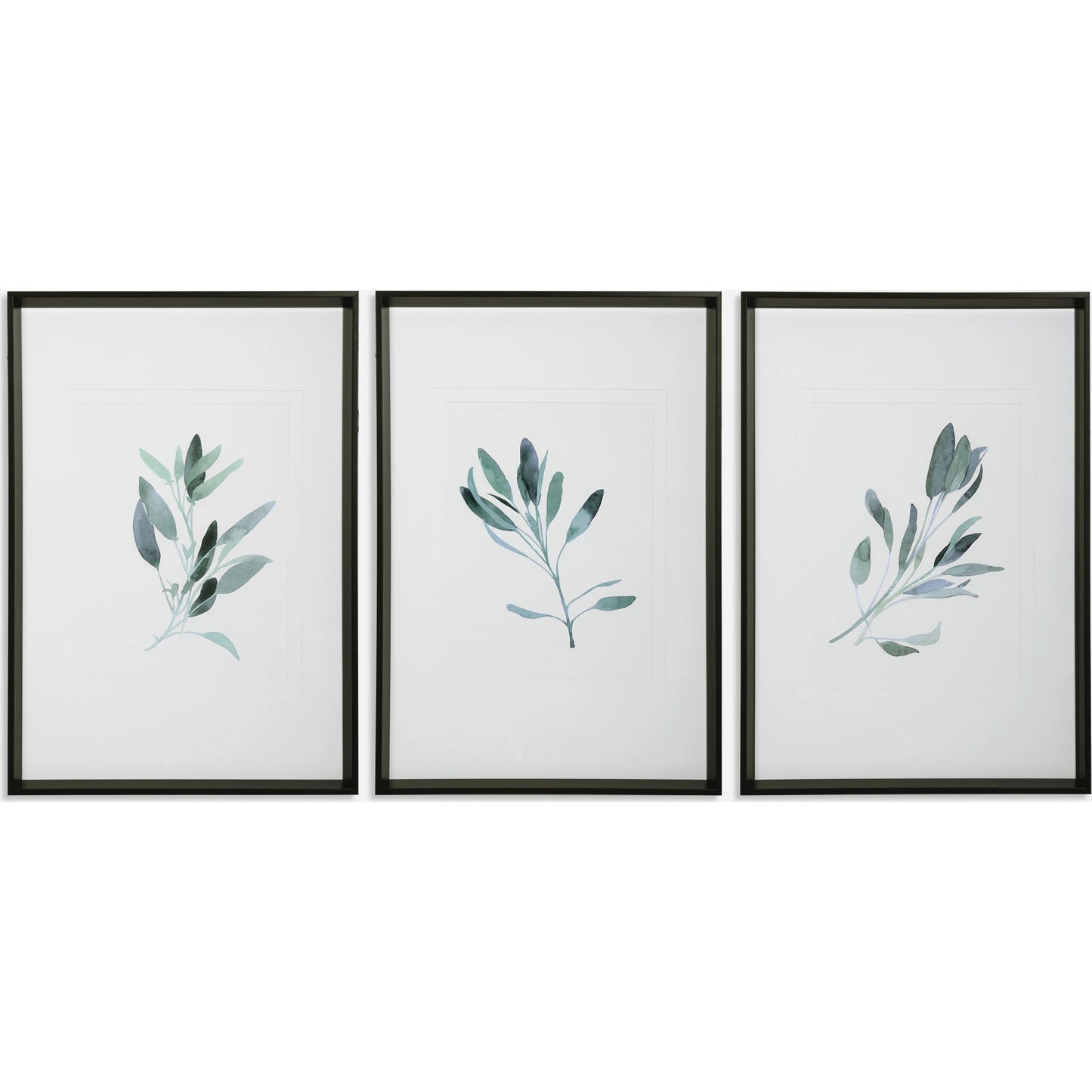 001 SR-824235 | Primary Silo | Simple Sage Watercolor Prints by Uttermost in multi. Made from plastic, glass, paper in a transitional style.