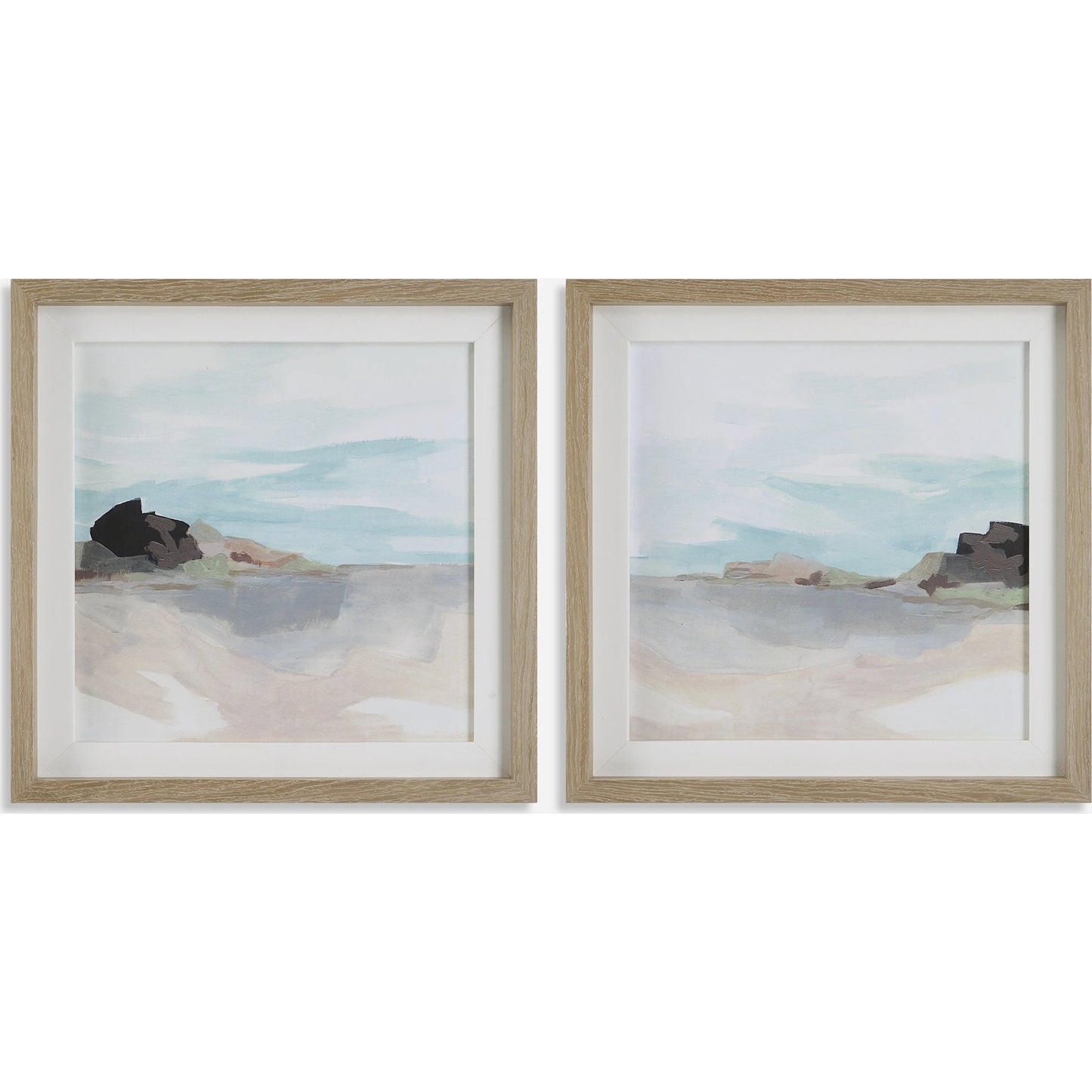 001 SI-1981459 | Primary Silo | Glacial Coast Framed Prints by Uttermost in multi and natural pine. Made from pine, mdf, veneer, linen in a coastal style.