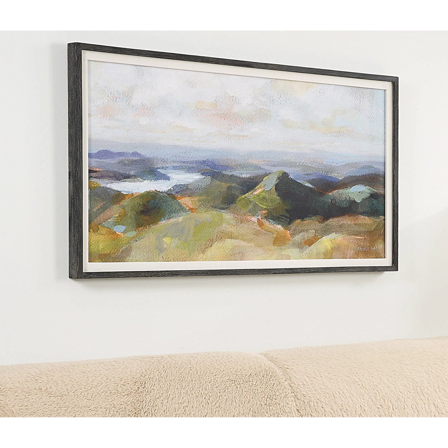 010 SI-2146882 | Lifestyle | Above the Lakes Framed Landscape Print by Uttermost. Made from pine, mdf, linen, paper in a modern style.