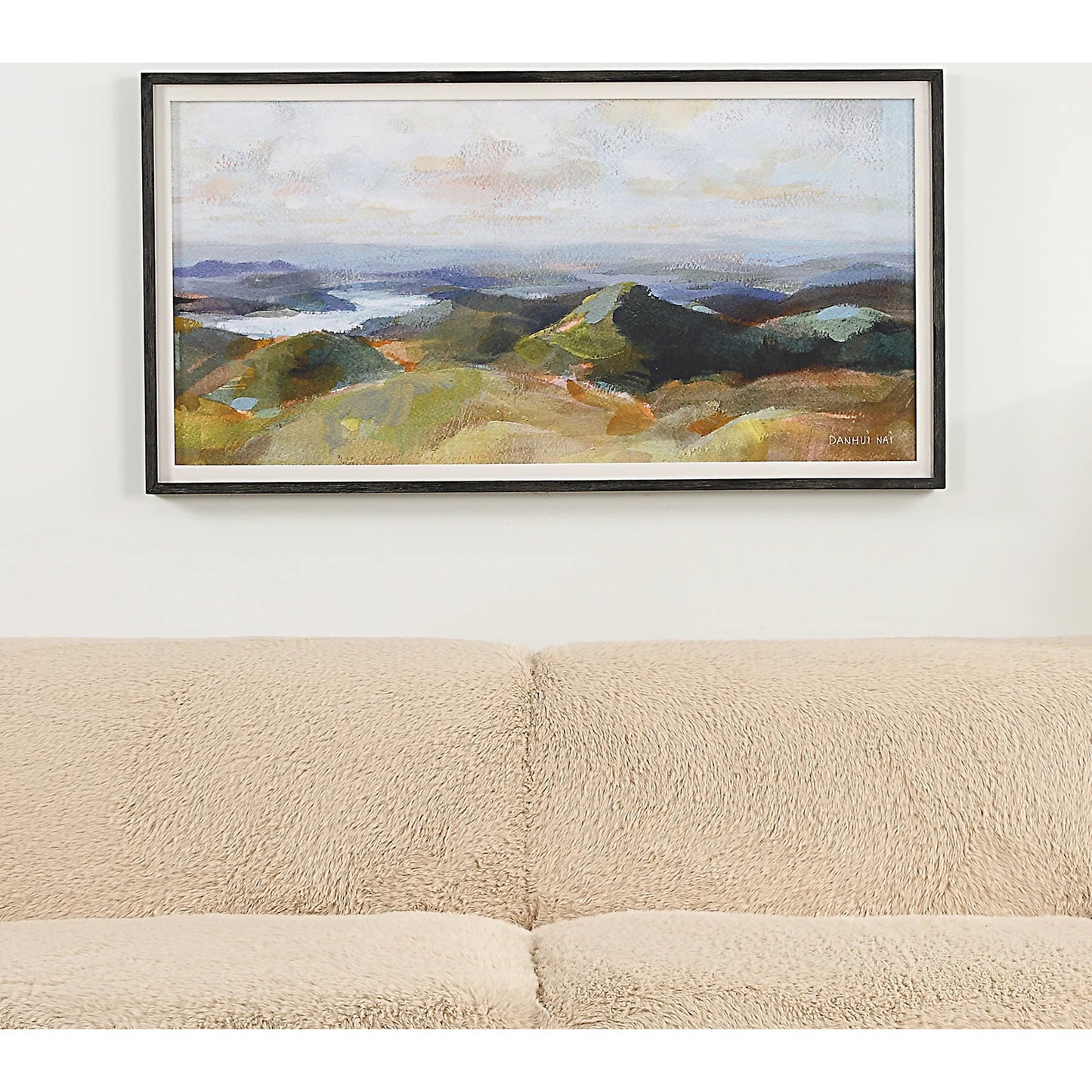 009 SI-2146882 | Lifestyle | Above the Lakes Framed Landscape Print by Uttermost. Made from pine, mdf, linen, paper in a modern style.