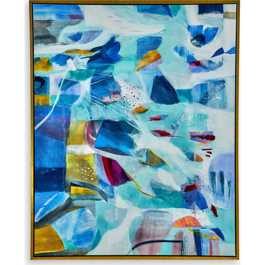 The Story of Water Abstract Art by Uttermost. Made from solid wood, canvas in a modern style.