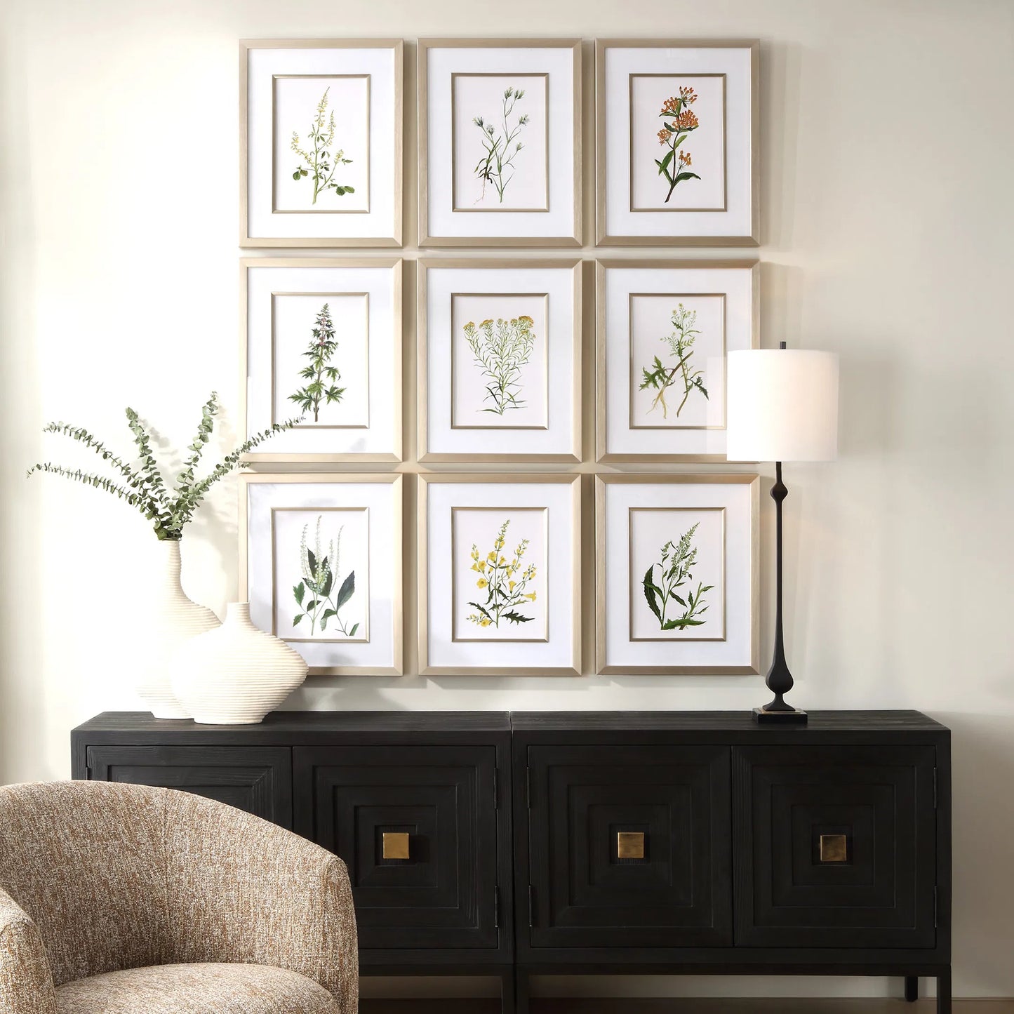004 SI-2262469 | Lifestyle | Botanical Flowers Framed Prints by Uttermost. Made from plastic, glass, mdf, paper in a transitional style.