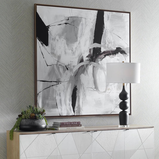 Looping Eternity Framed Abstract Art by Uttermost in bronze, gold. Made from solid wood, canvas in a modern style.