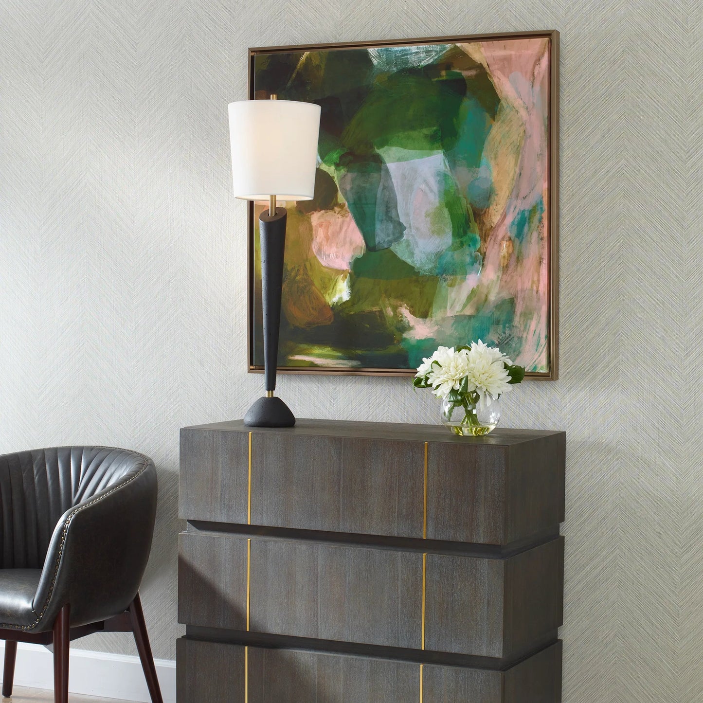 003 SI-2262490 | Lifestyle | Forever Ever Framed Abstract Art by Uttermost. Made from solid wood, canvas in a eclectic & global style.