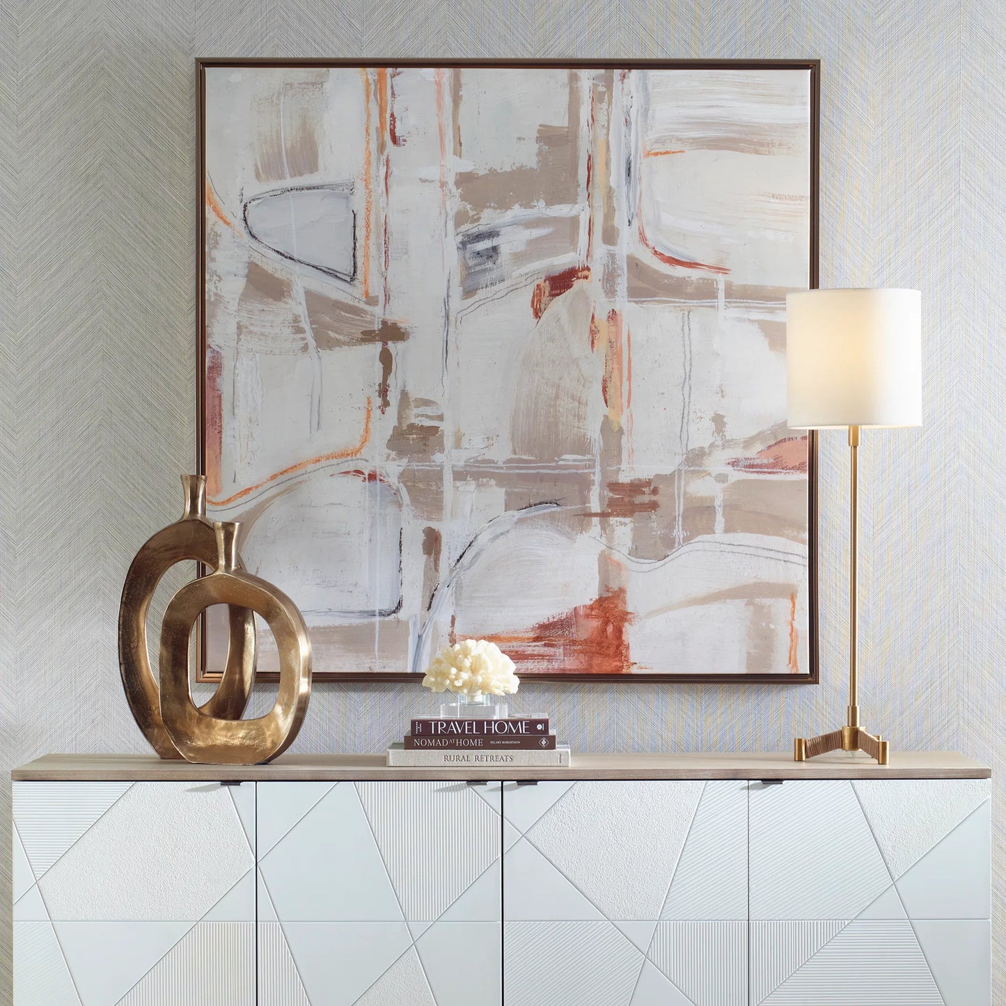 002 SI-2262496 | Lifestyle | Neutral Nirvana Abstract Canvas Art by Uttermost. Made from solid wood, canvas in a unique style.