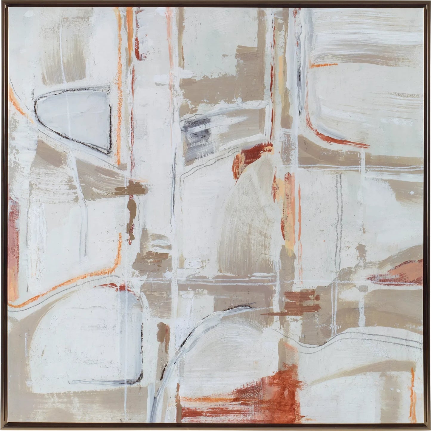001 SI-2262496 | Primary Silo | Neutral Nirvana Abstract Canvas Art by Uttermost. Made from solid wood, canvas in a unique style.