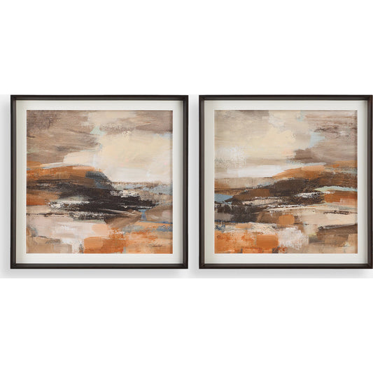 Cinnamon Shore Framed Prints by Uttermost. Made from pine, mdf, linen, paper, veneer in a transitional style.