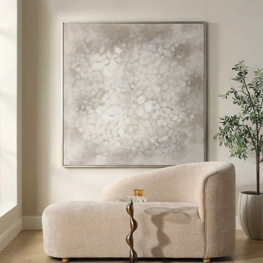 Out of Focus Framed Abstract Art by Uttermost in champagne gold. Made from canvas, pine wood, mdf, acrylic in a transitional style.