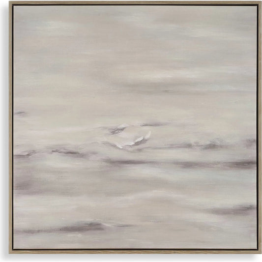 Trance Hand Painted Abstract Art by Uttermost in white wash pine. Made from pinewood, canvas, wood veneer in a transitional style.