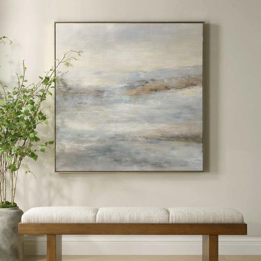 Say When Hand Painted Canvas by Uttermost. Made from canvas, pine wood, ps moulding in a unique style.