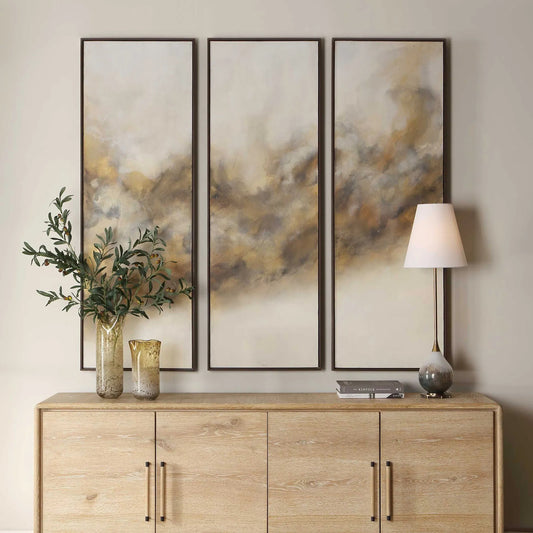 Smoke Break Hand Painted Modern Art by Uttermost. Made from canvas, pine wood, ps moulding, mdf in a unique style.