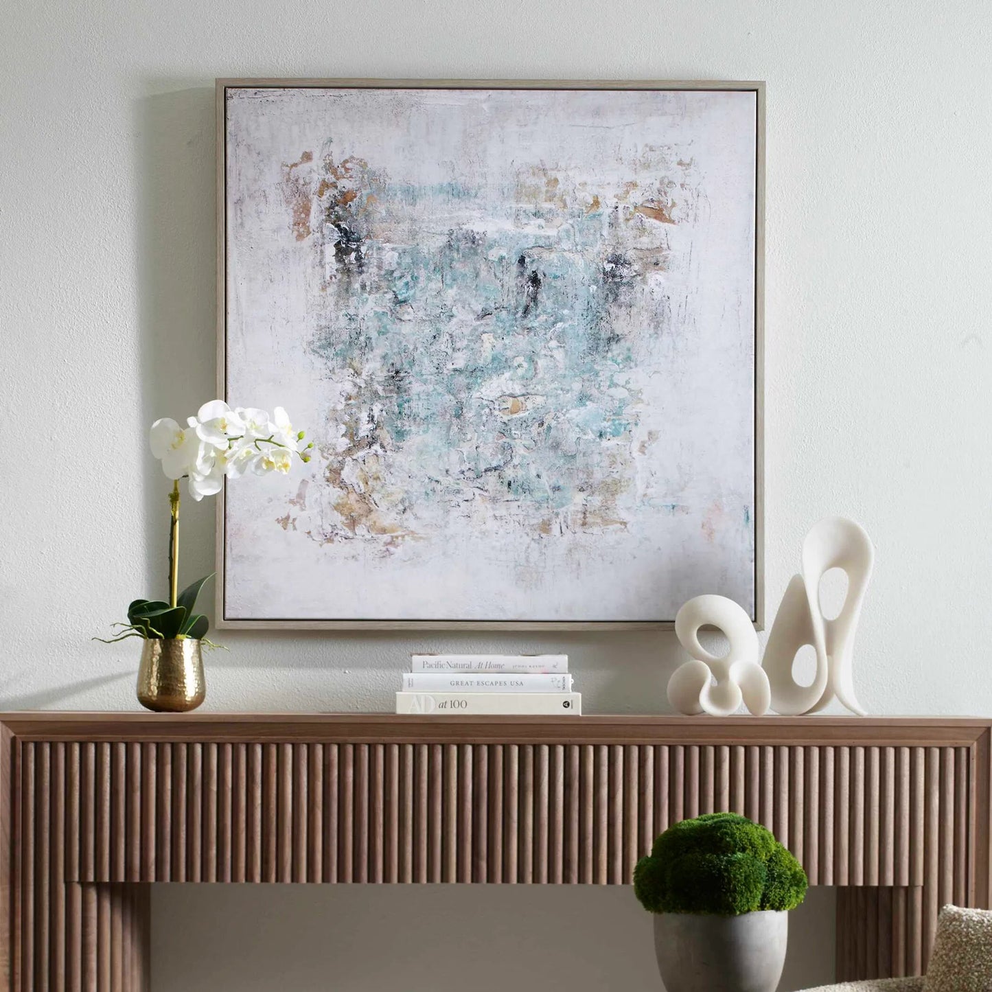 003 SI-2526263 | Lifestyle | Find Me Here Abstract Framed Canvas Art by Uttermost. Made from solid wood, canvas in a unique style.