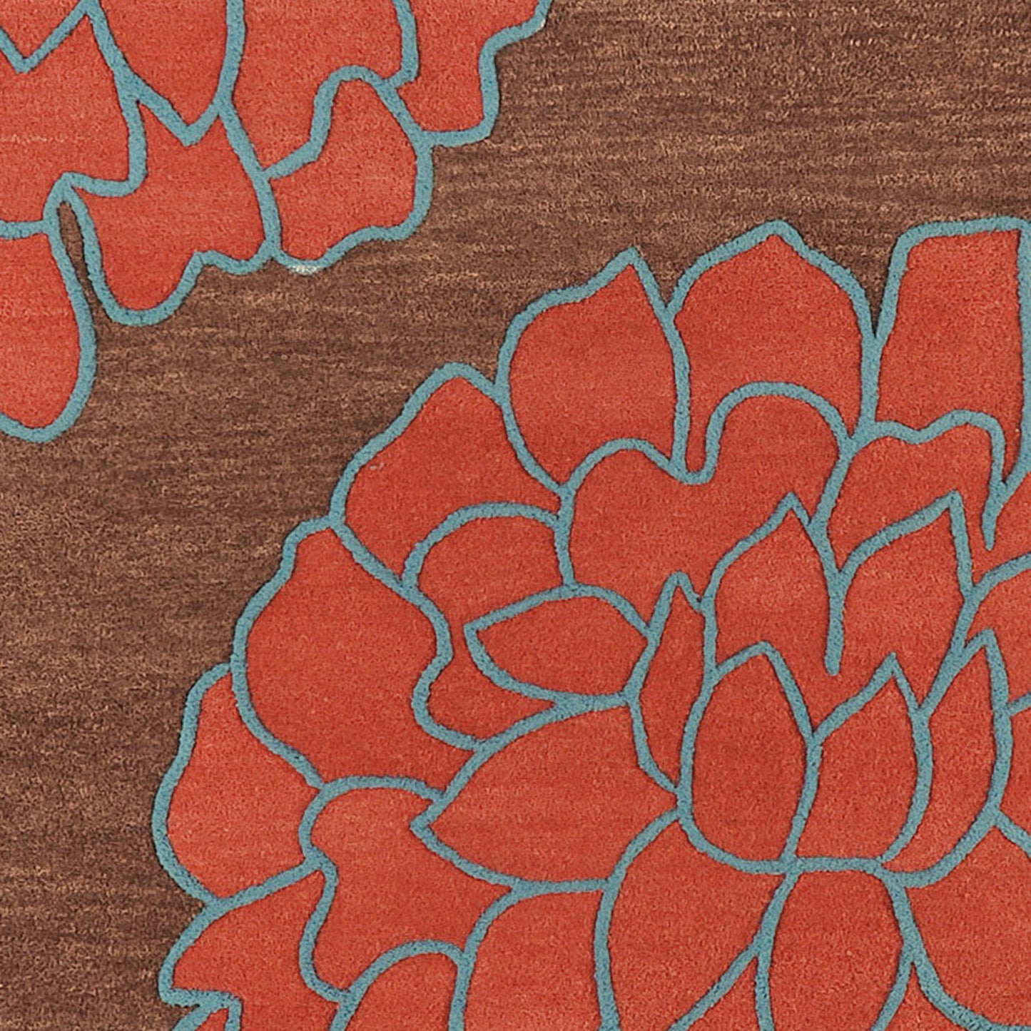 003 17572-2271 | Closeup | Artist Studio Rug - 236 by Surya in dark brown, burgandy, blue. Made from 100% new zealand wool in a unique style.