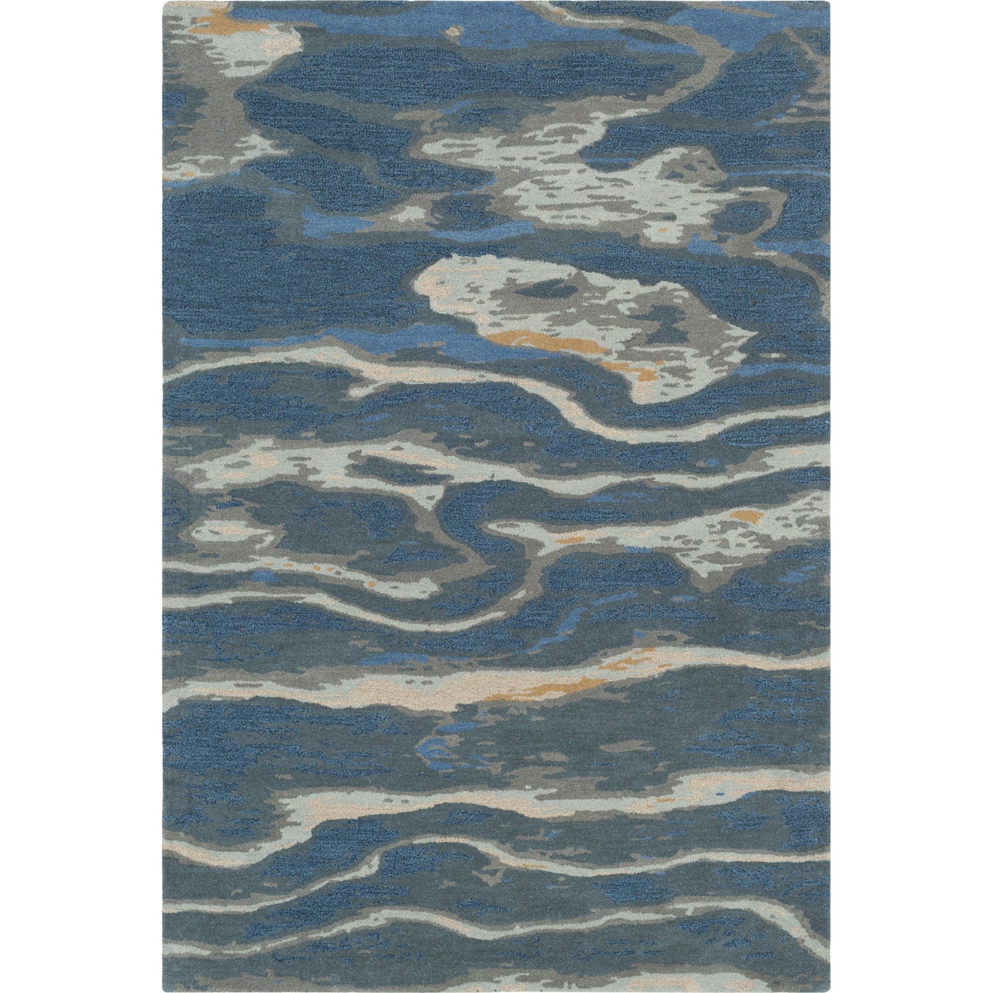 001 91294-2267,91294-2268,91294-2271 | Primary Silo | Artist Studio Rug - 20974 by Surya in dark blue, seafoam, brown, tan, blue, navy. Made from 100% new zealand wool in a unique style.