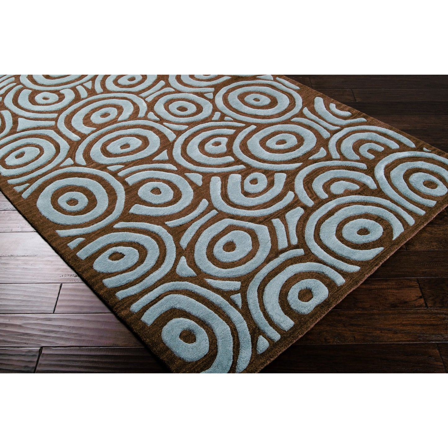 002 54197-2271 | Closeup | Artist Studio Rug - 15 by Surya in charcoal, light olive, pale blue. Made from 100% new zealand wool in a unique style.