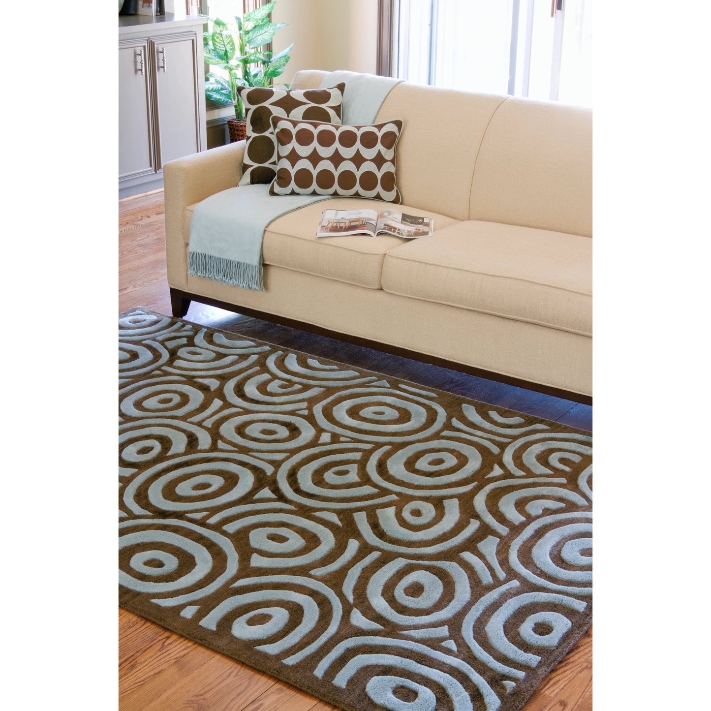 004 54197-2271 | Lifestyle | Artist Studio Rug - 15 by Surya in charcoal, light olive, pale blue. Made from 100% new zealand wool in a unique style.