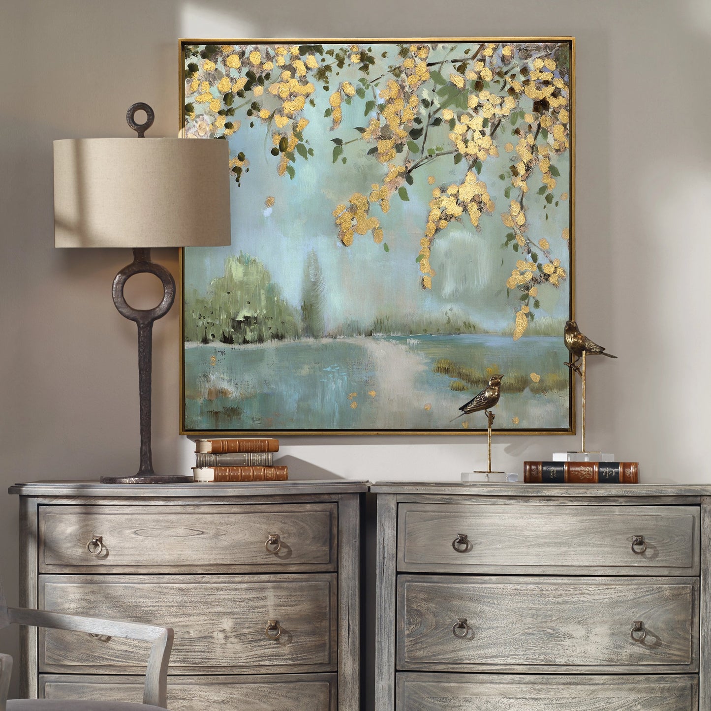 005 S-254064 | Lifestyle | Peaceful Landscape Art by Uttermost in multi. Made from fir in a modern style.
