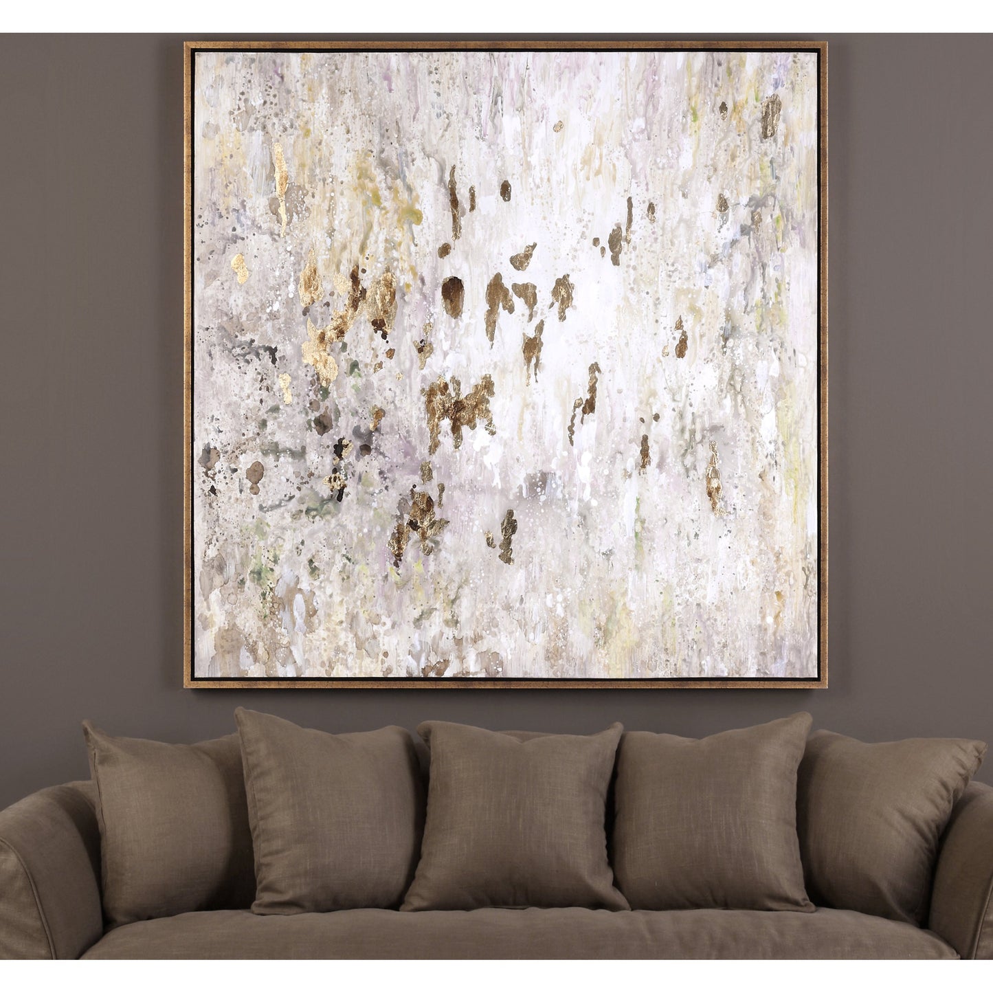 002 S-254034 | Lifestyle | Golden Raindrops by Uttermost in multi. Made from firwood, fiber canvas, pu leather in a modern style.