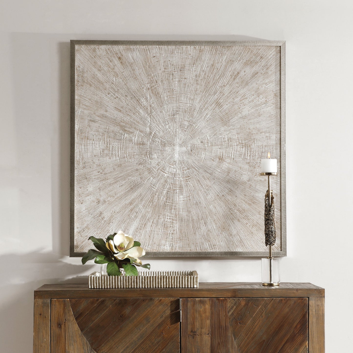 004 SR-766836 | Lifestyle | Mesmerize Abstract Art by Uttermost in multi. Made from firwood, fiber canvas, puframe in a eclectic & global style.