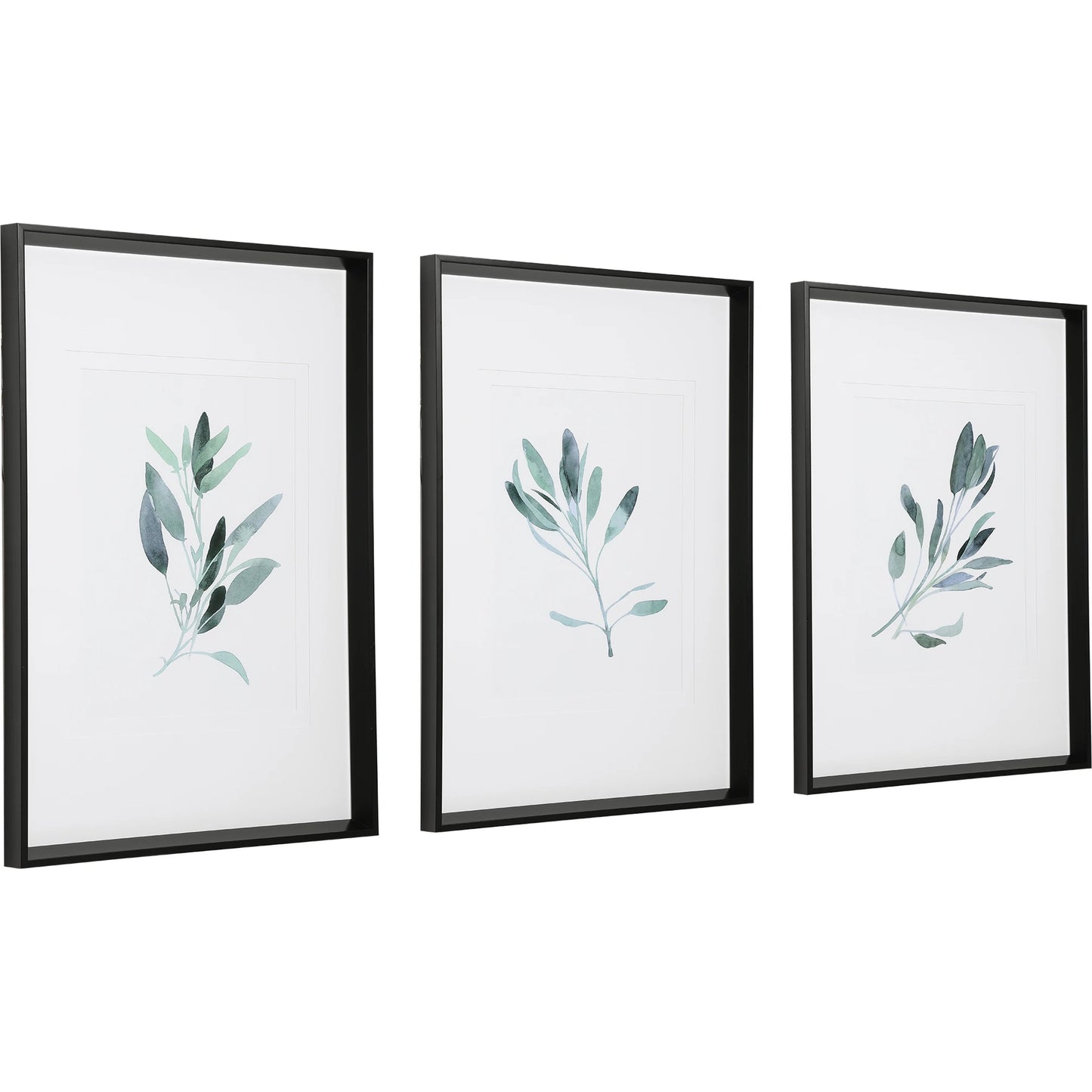 006 SR-824235 | Additional Silo | Simple Sage Watercolor Prints by Uttermost in multi. Made from plastic, glass, paper in a transitional style.