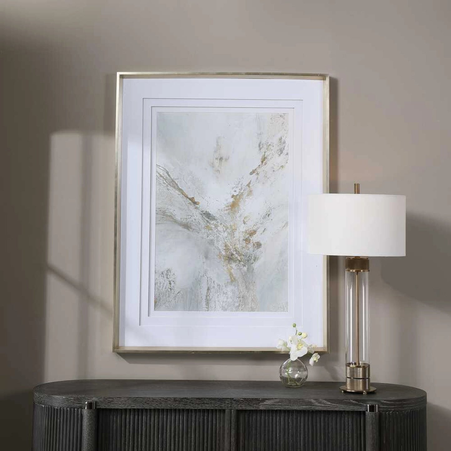 004 SR-897268 | Lifestyle | Ethos Framed Abstract Print by Uttermost in multi. Made from pine, glass, mdf, paper in a transitional style.