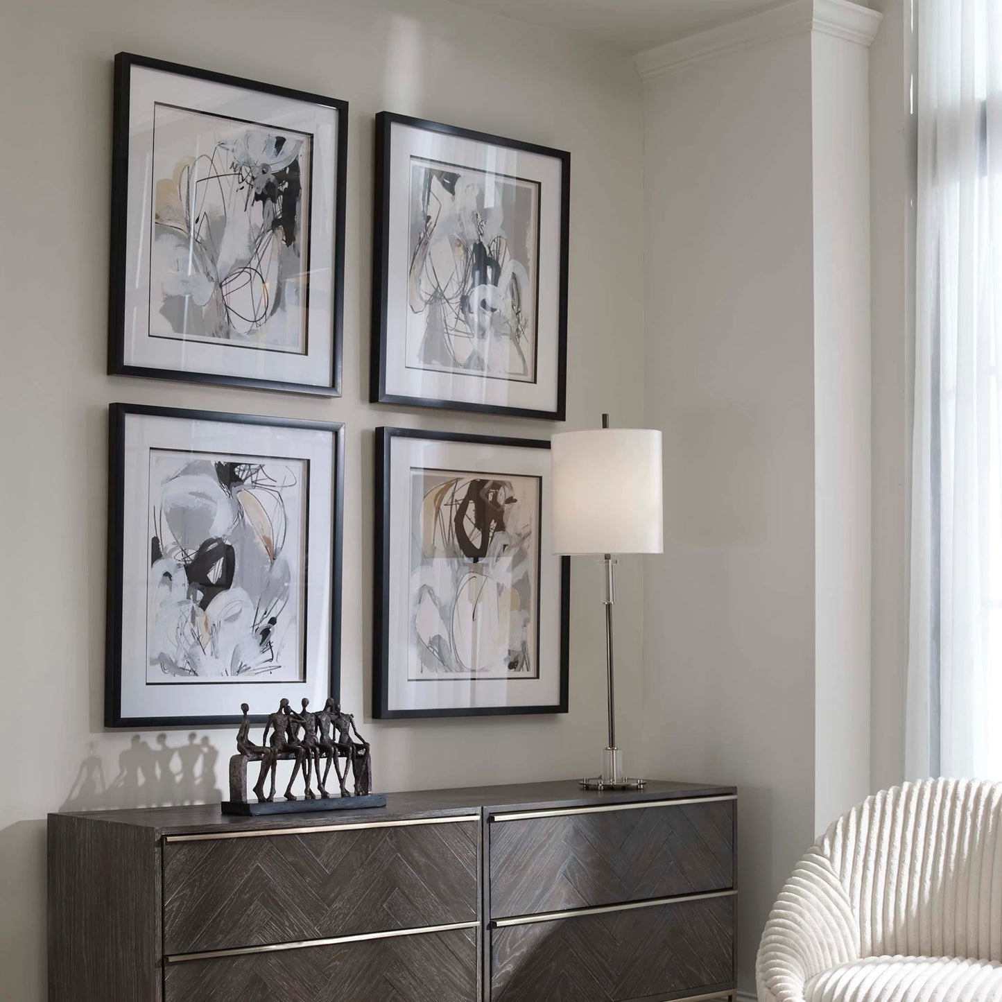 005 SI-1754843 | Lifestyle | Tangled Threads by Uttermost in multi. Made from plastic, glass, paper in a modern style.